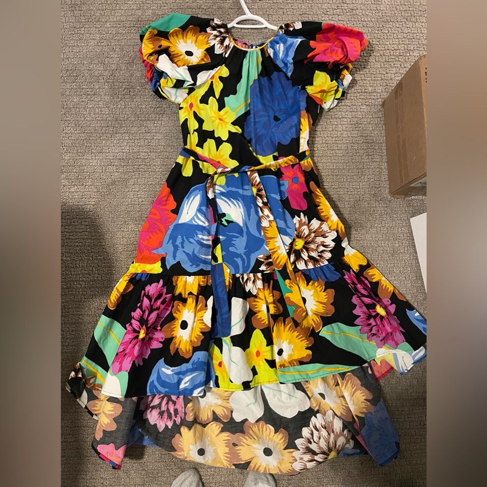 Floral hi-low midi dress